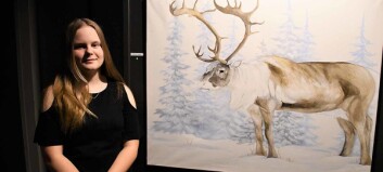 14-åriga Lina ställer ut sin konst i Strömsund