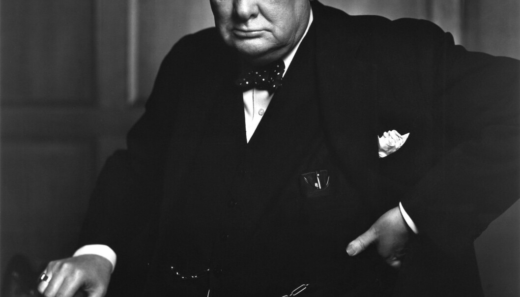 Så här är nog de flesta vana att se Winston Churchill, som ikonisk statsman. Så här är nog de flesta vana att se Winston Churchill, som ikonisk statsman.