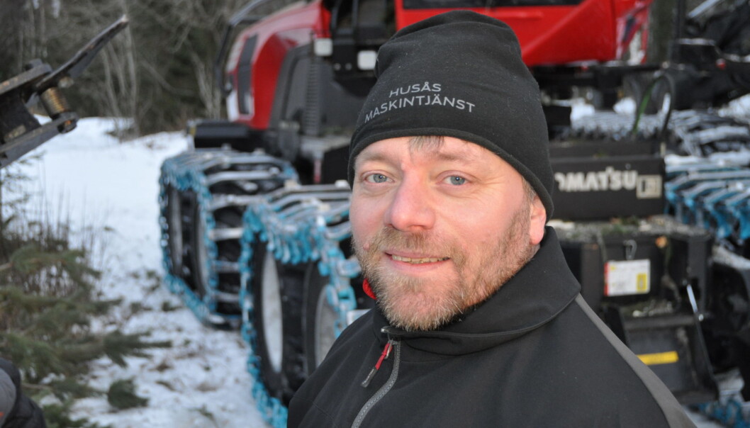 Tommy Öst, ägare av Husås Maskintjänst, tror att färgmärkningssystemet kan bli en produkt på världsmarknaden. Tommy Öst, ägare av Husås Maskintjänst, tror att färgmärkningssystemet kan bli en produkt på världsmarknaden.