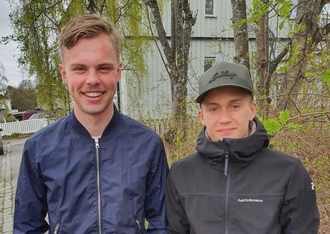 Efter att ha varit ute i totalt 35 timmar hade Aksel Halvarsson och Joel Wessman på mindre fyra dygn lyckats hittat alla 350 kontroller på Östersundskartan. Foto: Privat Efter att ha varit ute i totalt 35 timmar hade Aksel Halvarsson och Joel Wessman på mindre fyra dygn lyckats hittat alla 350 kontroller på Östersundskartan. Foto: Privat