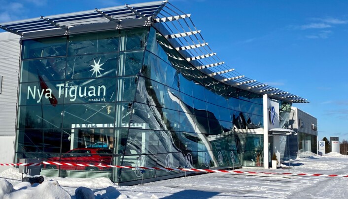 Det var i februari i år som taket på Volkswagen-bilhallen rasade in. Det var i februari i år som taket på Volkswagen-bilhallen rasade in.