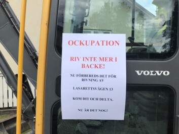 Tydligt budskap från ockupanterna. Tydligt budskap från ockupanterna.