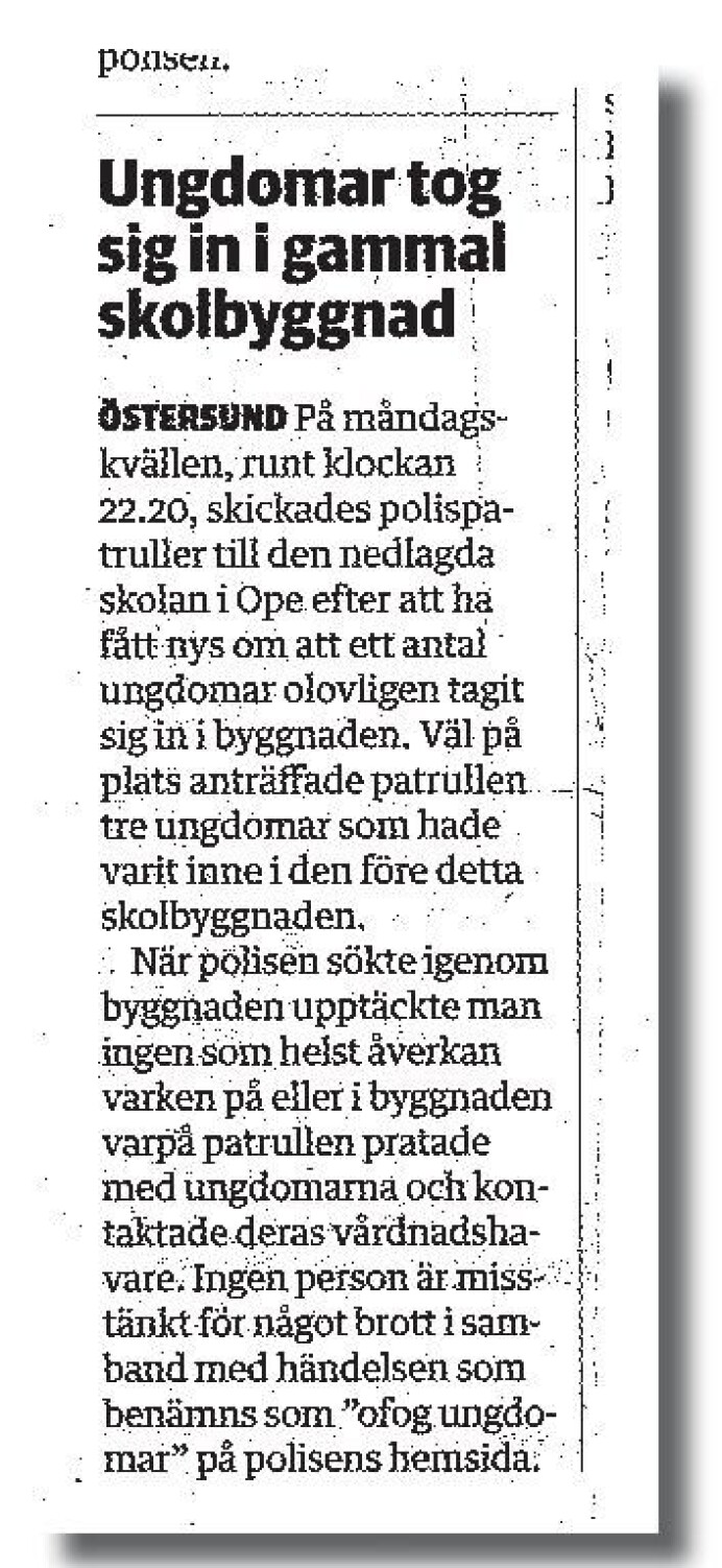 Informativ krimnotis ur ÖP. Informativ krimnotis ur ÖP.