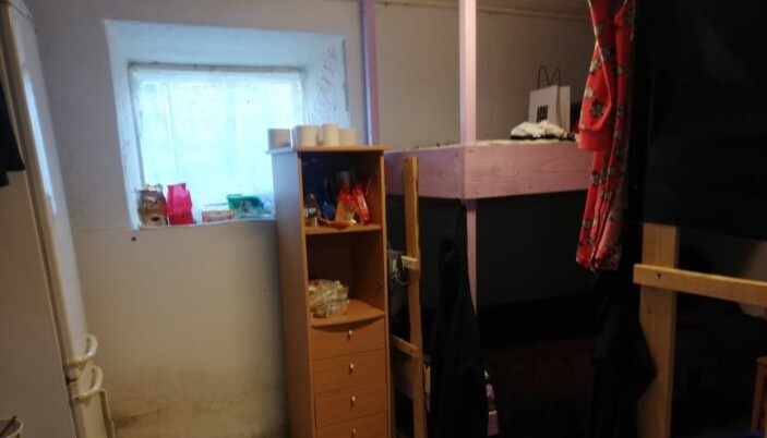 Foto som Kommunal fått, från ett av rummen där proffsplockarna bor. Foto som Kommunal fått, från ett av rummen där proffsplockarna bor.