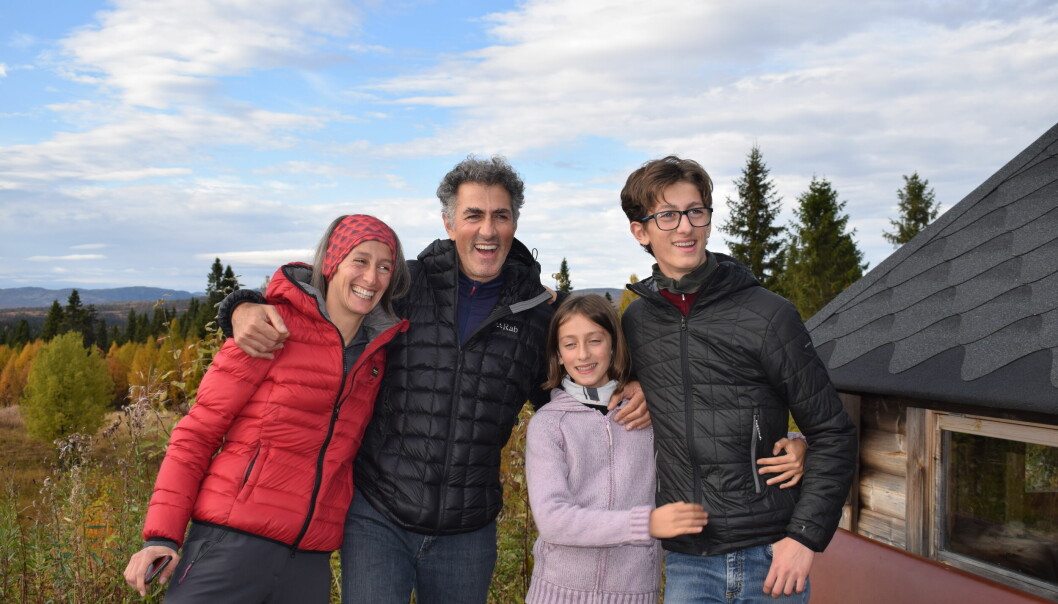 Benedetto och Chiara med barnen Viola och Mario under ett besök i Jänsmässholmen i höstas.