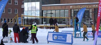 Snöarena uppbyggd på Stortorget Snöarena uppbyggd på Stortorget