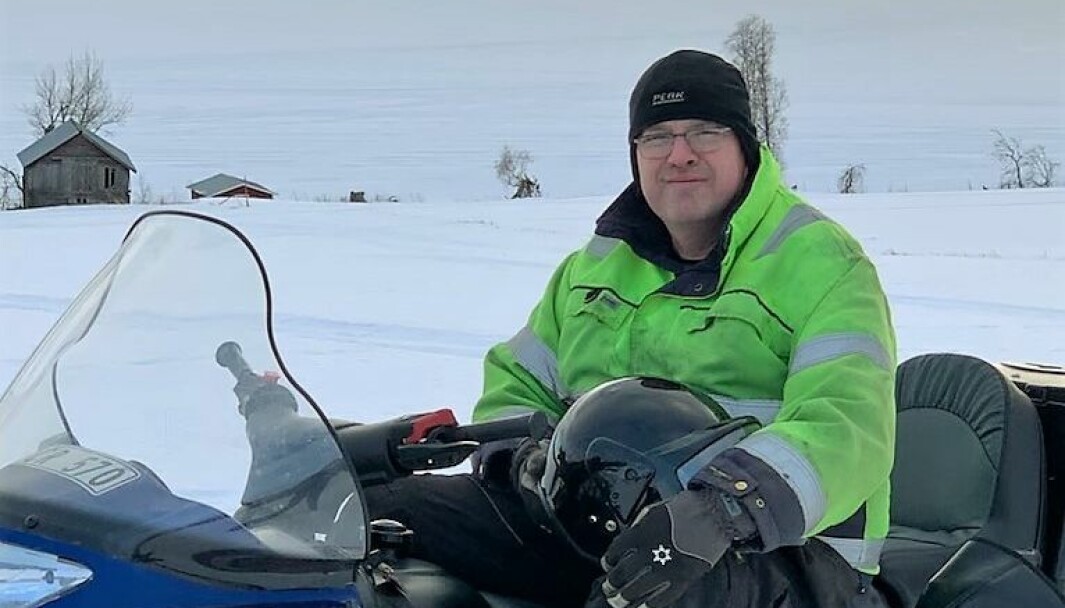 Andreas Axelsson i Alsensjöns snöskoterklubb ser fram emot familjedagen den 19 mars.