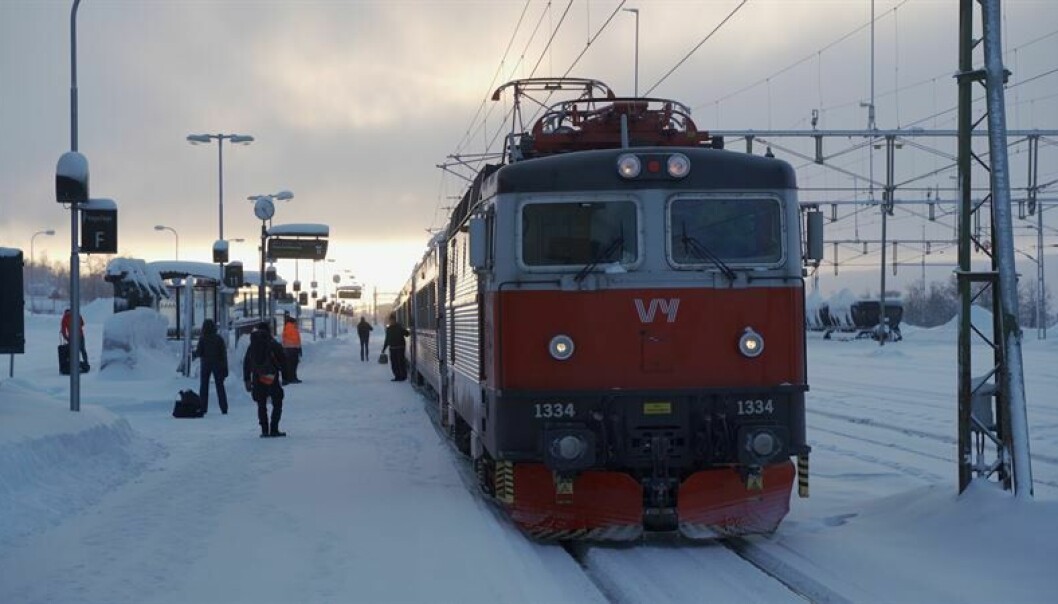 Ett av Vys nattgående tåg i Norrland.