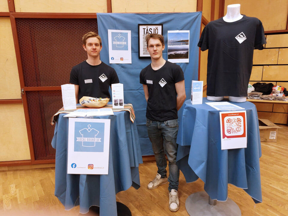 Mässans Bästa UF-monter vanns av Arvid Norlin och Rasmus Lif EK2 med företaget Local Brand UF.
