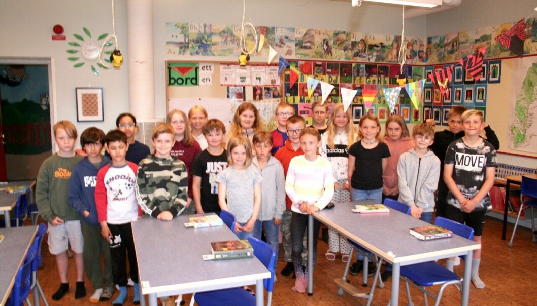 Hansåkerskolans tredje klass, medaljör i Pantresan.