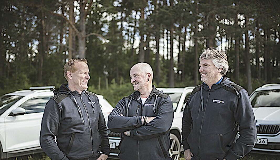 De driver Nordins El AB. Frv: Erik Johansson, Anders Westin och Peter Nordström