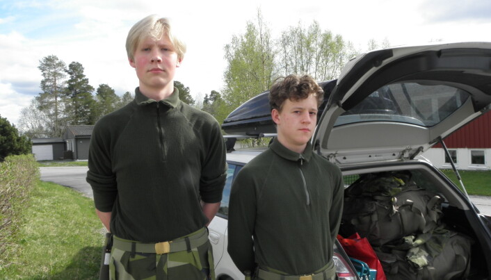 Kompisarna Joar, till vänster, och Aron. Foto: Åsa Häggström