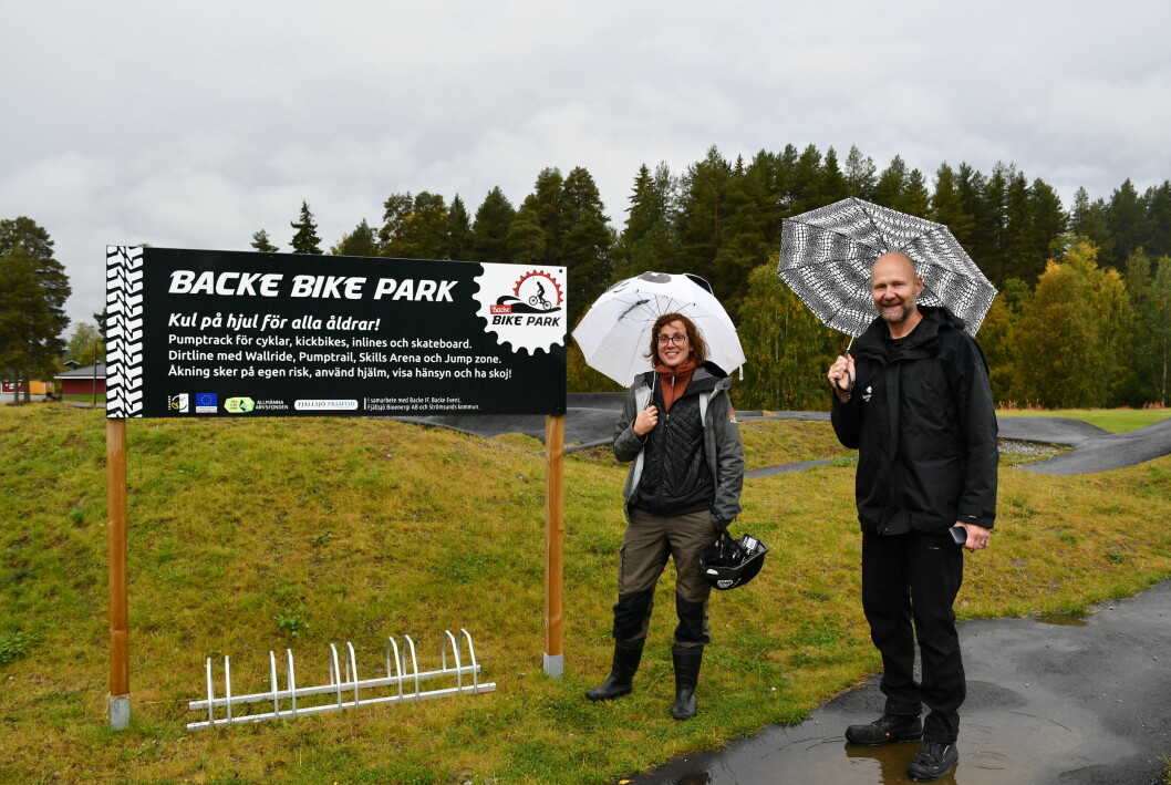 Backe Bike Park visades av Linnea Bergström för Mikael Skude från Jordbruksverket