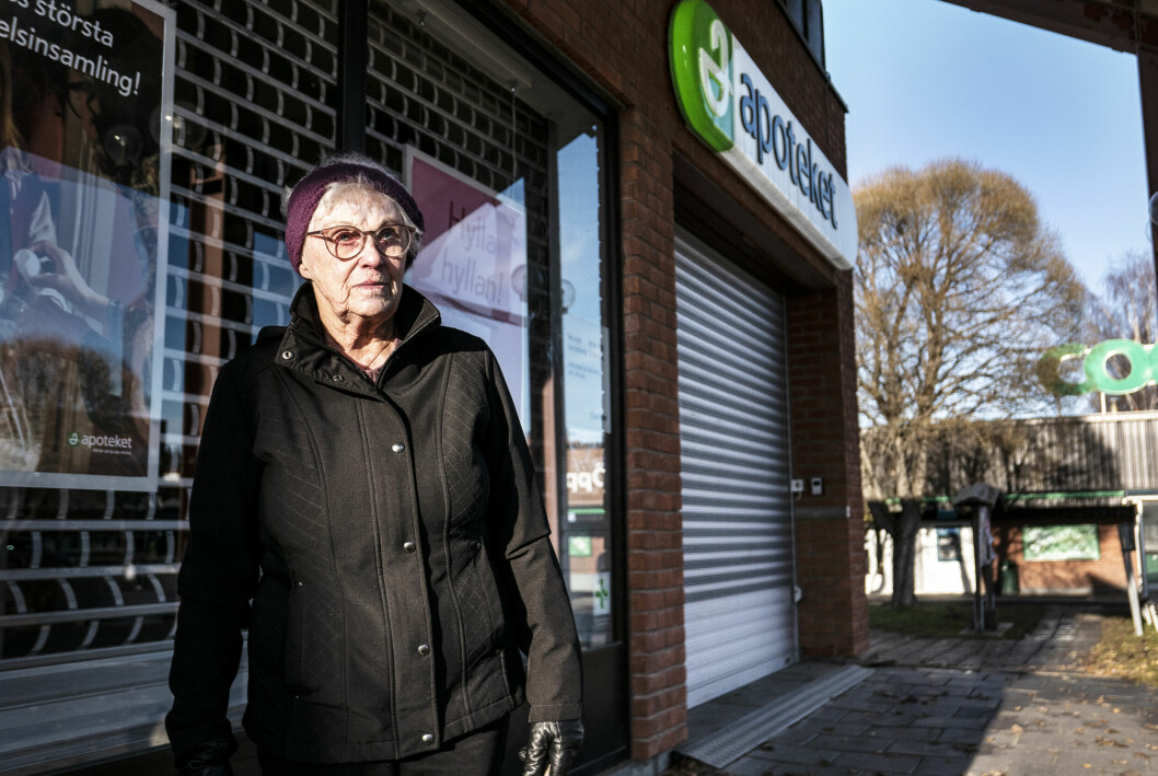 Ingrid Eriksson fick vända i dörren när Apoteket hade stängt.