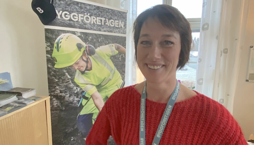 –Det är viktigt att det kommer in fler jobb efter årsskiftet, säger Christin Andersson vid Byggföretagen i Östersund