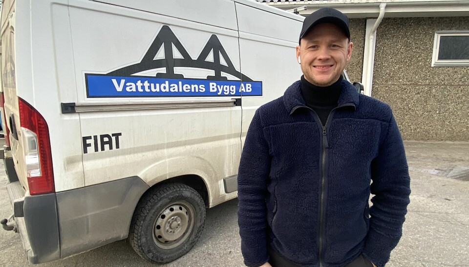 –Det ser fortsatt bra ut ,säger Ricard Näslund, vd för Vattudalens Bygg AB. Foto: Tommy Norin