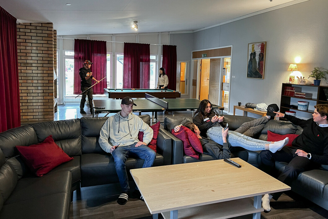 Flera av eleverna vid skyttegymnasiet bor på elevboendet Sörgård.
