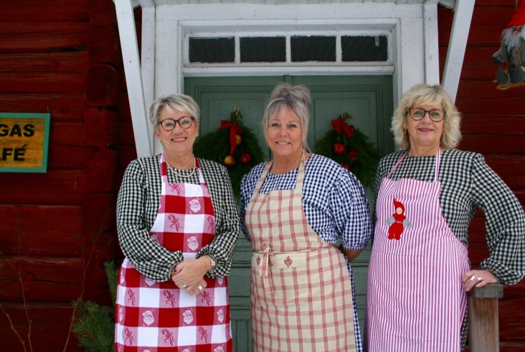 Lena Gidlund, Anna-Märta Johansson och Annica Andersson, tre systrar som väckte Olgas Café till liv och får mycket beröm för sitt initiativ.