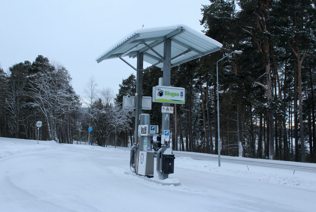 Den kommunala biogaspumpen i Göviken är fortsatt stängd till i slutet av januari.