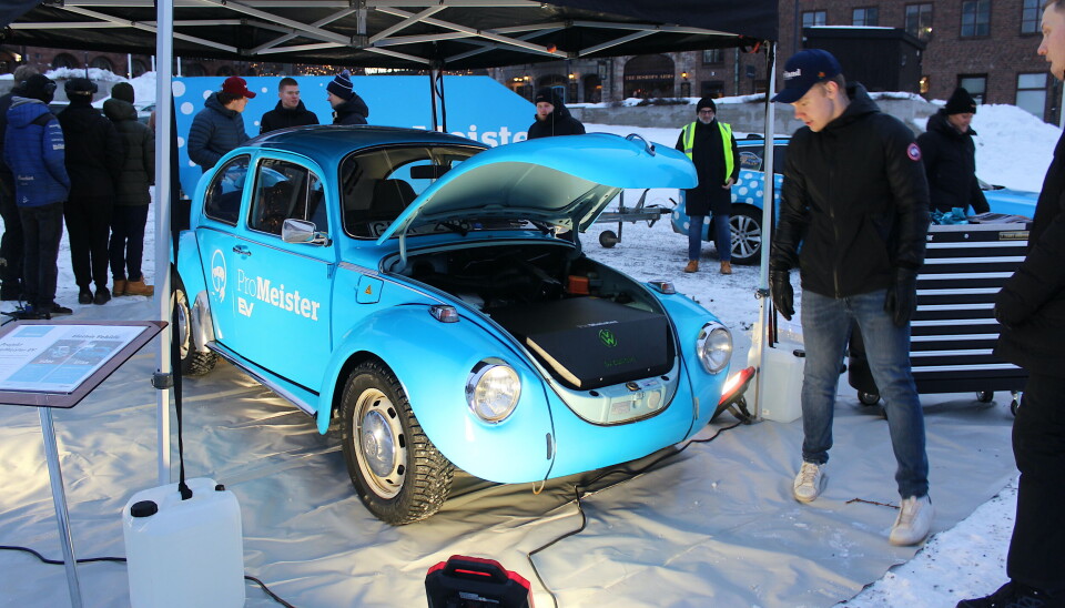 Den konverterade VW- bubblan väckte stort intresse. Den konverterade VW- bubblan väckte stort intresse.