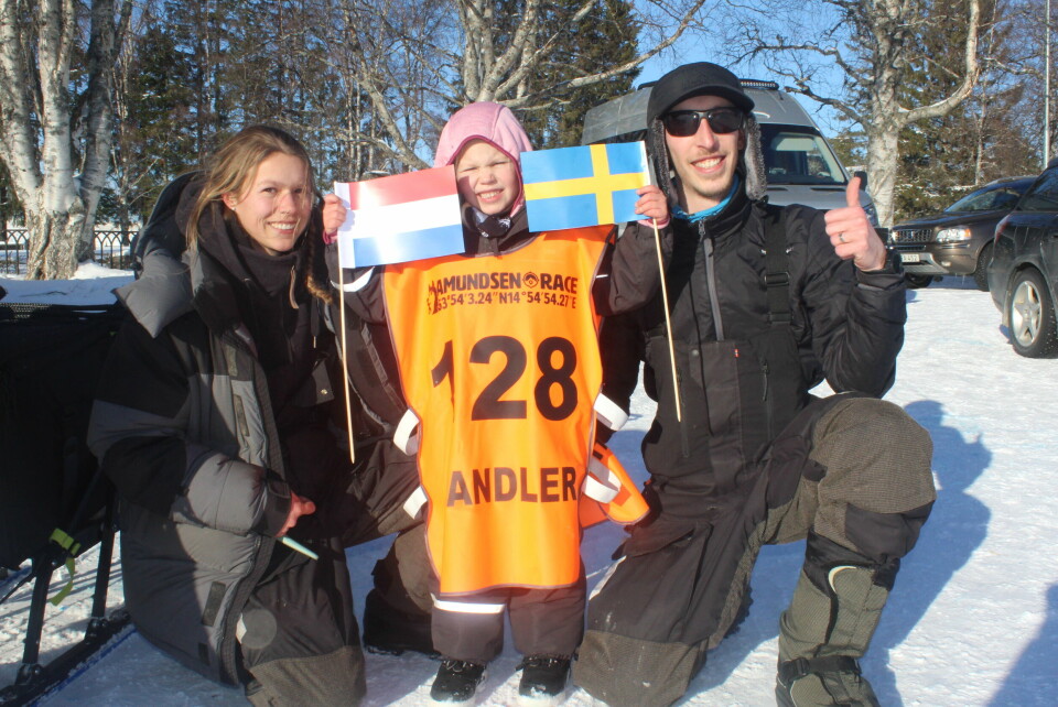 Familjen Celina, Buch och dottern Lilly kom från Holland för att tävla i Amundsen Race.
