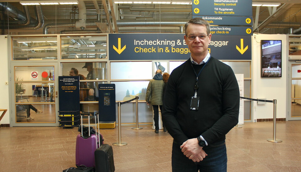 'Vi vill öka takten för att få fler resenärer, tillväxten är för långsam', säger flygplatschef Peter Fahlén.