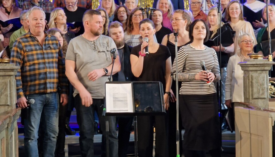 Solister övar snabba mickbyten. Solister övar snabba mickbyten.