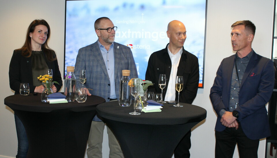 Effie Kourlos © Anders Wennerberg, kommunchef, Johan Fryksborn, Diös, och Anders Burestig, vd Sopra Steria, deltog i en paneldiskussion om hur Östersund ska utvecklas.