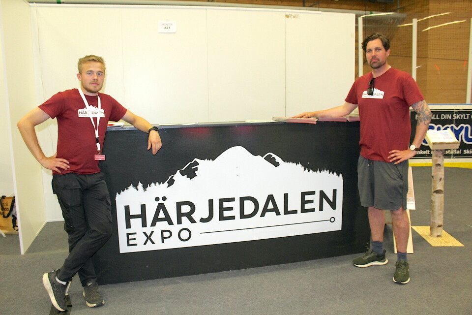Niklas Ohlson och Alex Woxlin arrangerade Härjedalens Expo.