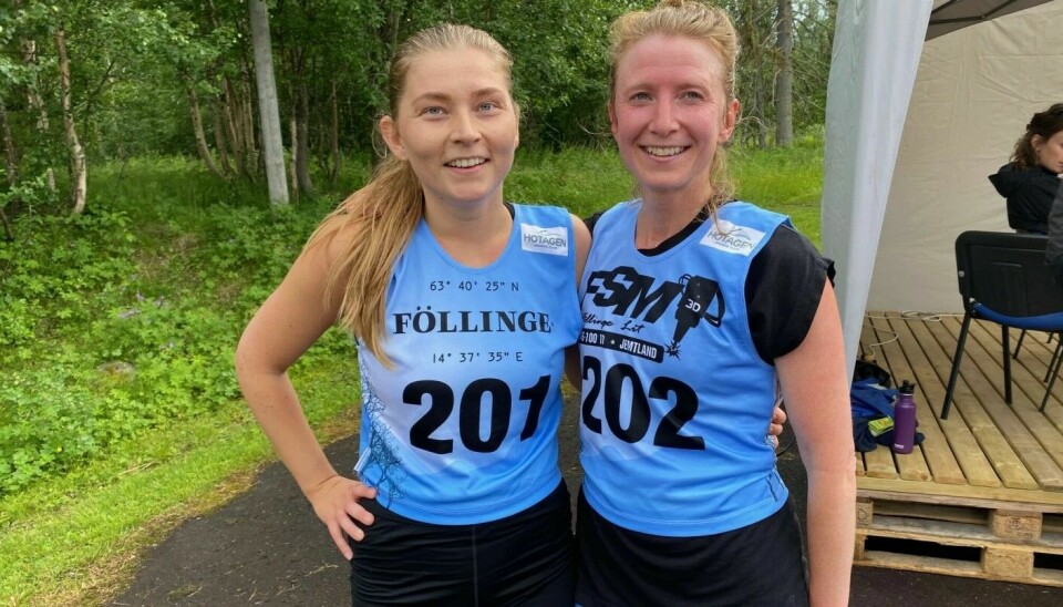 Emma Billebo och Anna Magnusson kom på delad andraplats i gå- och lunkaklassen. Foto: Jenny Isaksson