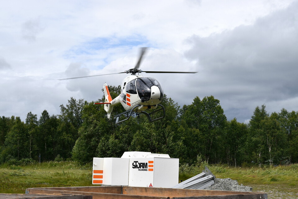 Storms helikopter fick genomföra många flygturer under fredag och lördag.