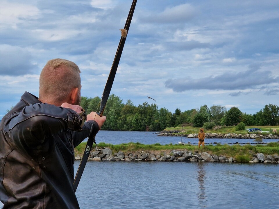 Roger tyckte att 3D-björnen ute på piren var ett av de svåraste målen att träffa. Roger tyckte att 3D-björnen ute på piren var ett av de svåraste målen att träffa.