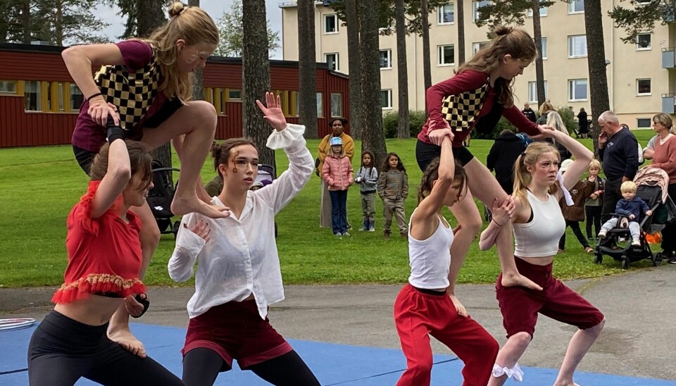 Östersunds cirkusskola underhöll på Krokomsdagen.