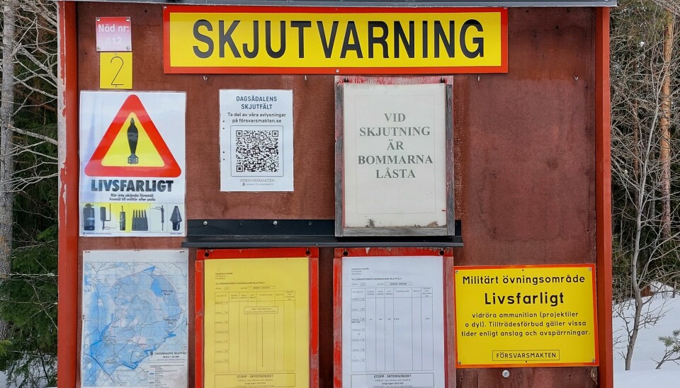 Information vid Dagsådalens skjutfält.