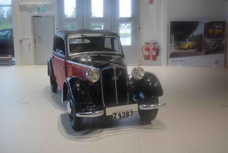 I Berners bilhall finns denna välbevarade DKW 1938.