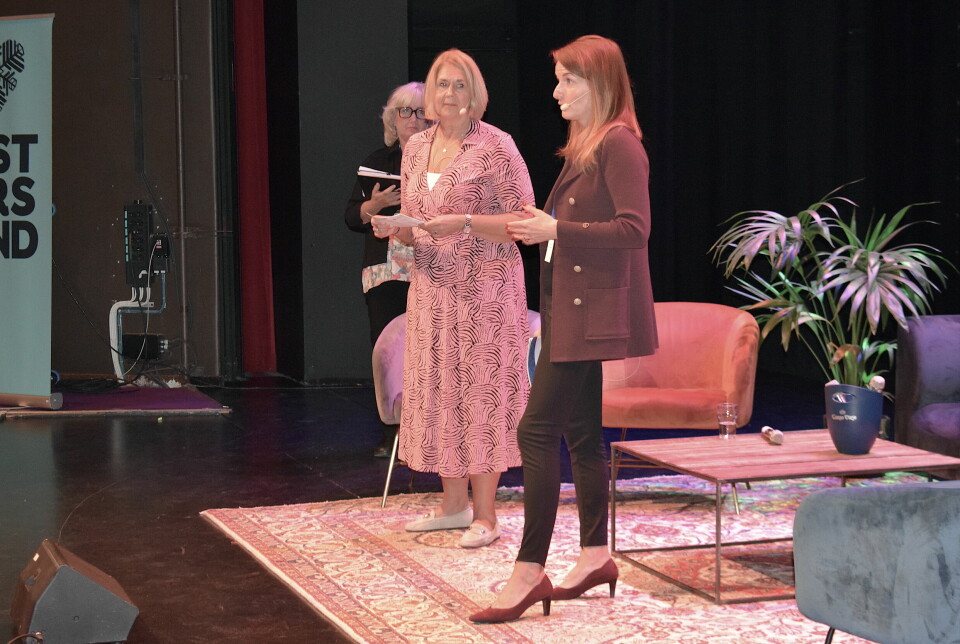 Landshövding Marita Ljung och kommunalrådet Effie Kourlos lanserade ”Omställningsarenan”.