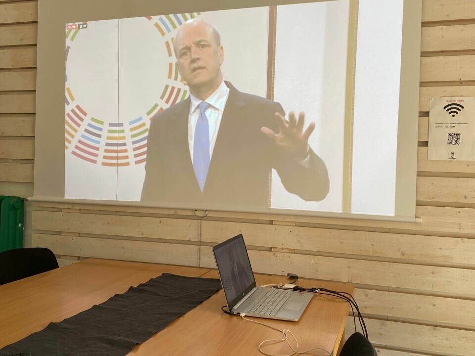 Fredrik Reinfeldt var en av talarna på A sustainable tomorrow.