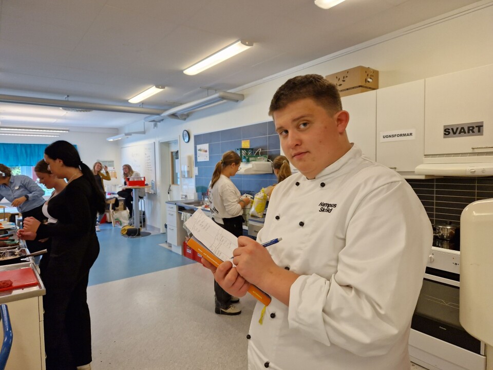Hampus Sköld från juryn bedömer också de tävlandes samarbete och metoder. Hampus Sköld från juryn bedömer också de tävlandes samarbete och metoder.
