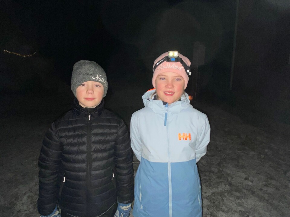 Jonas Laxbäck och Märta Häggkvist från Laxvik och Handog har gått spökvandringen.