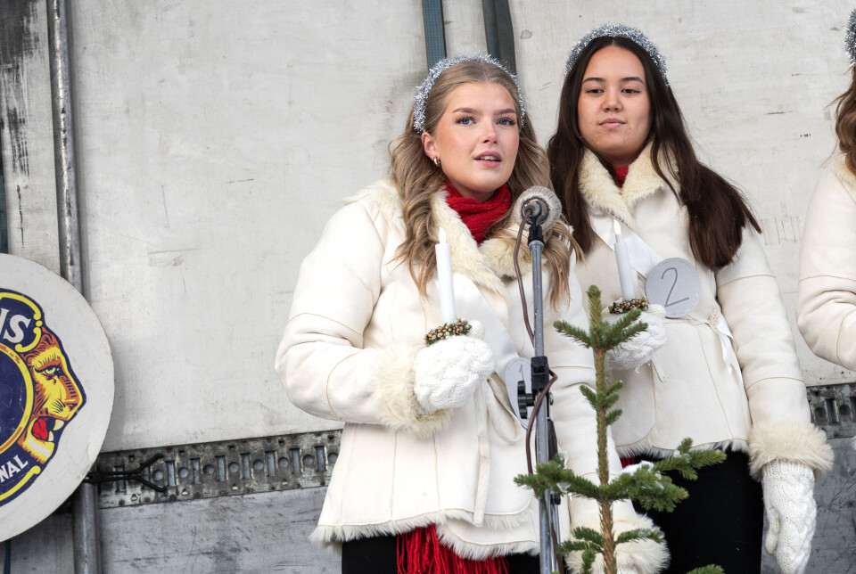 'Vi har ju bara tränat ihop en gång, detta var första gången alla sjöng tillsammans men det gick bra och var väldigt, väldigt roligt', säger Moa Haugskott, kandidat nummer 1.