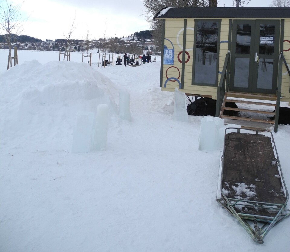 Ett stort sortiment av isblock att välja mellan.