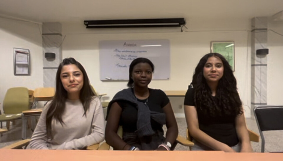 Yasmin Chamout, Sara Bazire och Hilda Algarib är tre av de tjejer som driver projektet Rättvisegalan.