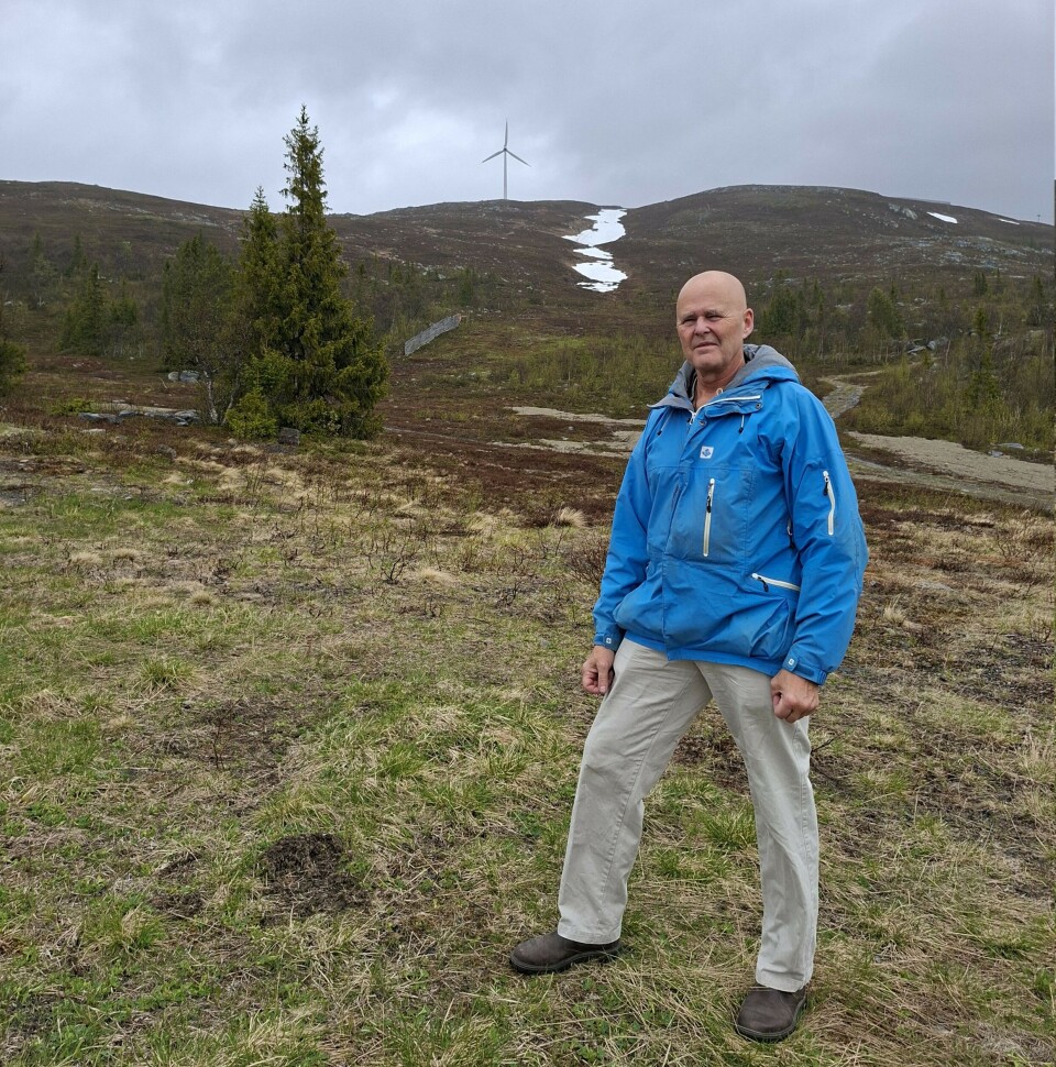 Anders Durling plockar i sommar ner sitt vindkraftsverk som stått i Bydalen i över tjugo år. Foto: Privat.