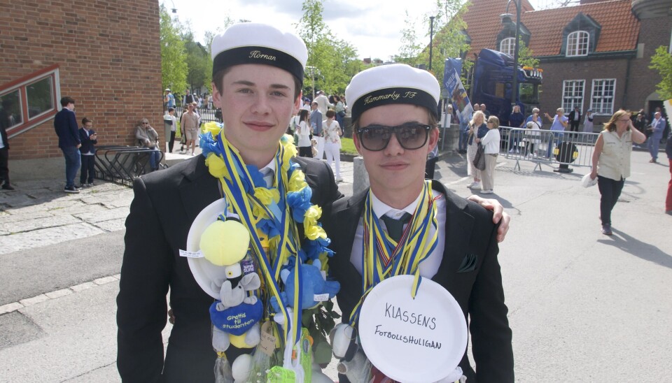 Olle Werme och Rasmus Skoglund såg fram emot flakåkningen.