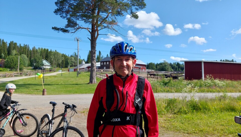 Per från Östersund cyklar för första året, och planerar att klara av hela varvet på 8 mil.