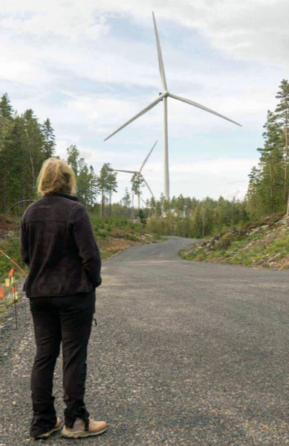 ”Det känns i bröstet och halsgropen när rotorbladen snurrar. Deras varselljus blixtrar oavbrutet på natten. Det blir som ett disco inne i huset', säger en kvinna boende nära en vindkraftpark. Foto: Privat.